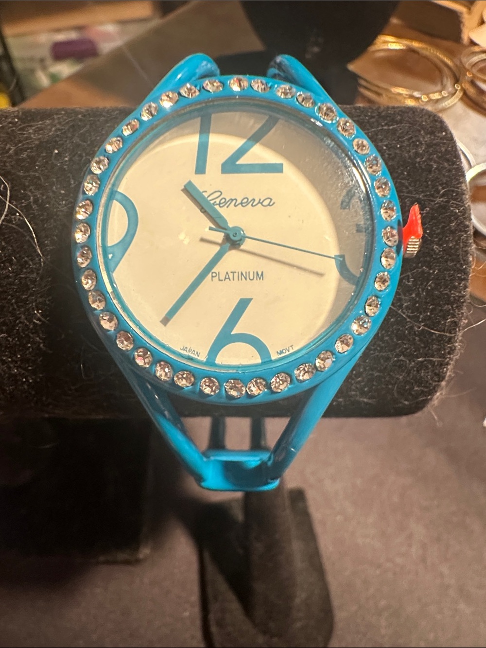 Geneva Turquoise Crystal Bezel Bangle Watch
257